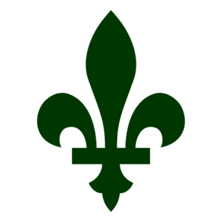 Québec Fleur De Lys Decal (Dark Green)